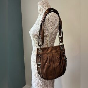 BMakowsky Copper Leather Shoulder Bag